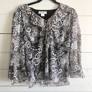 Dress barn blouse boho beautiful print